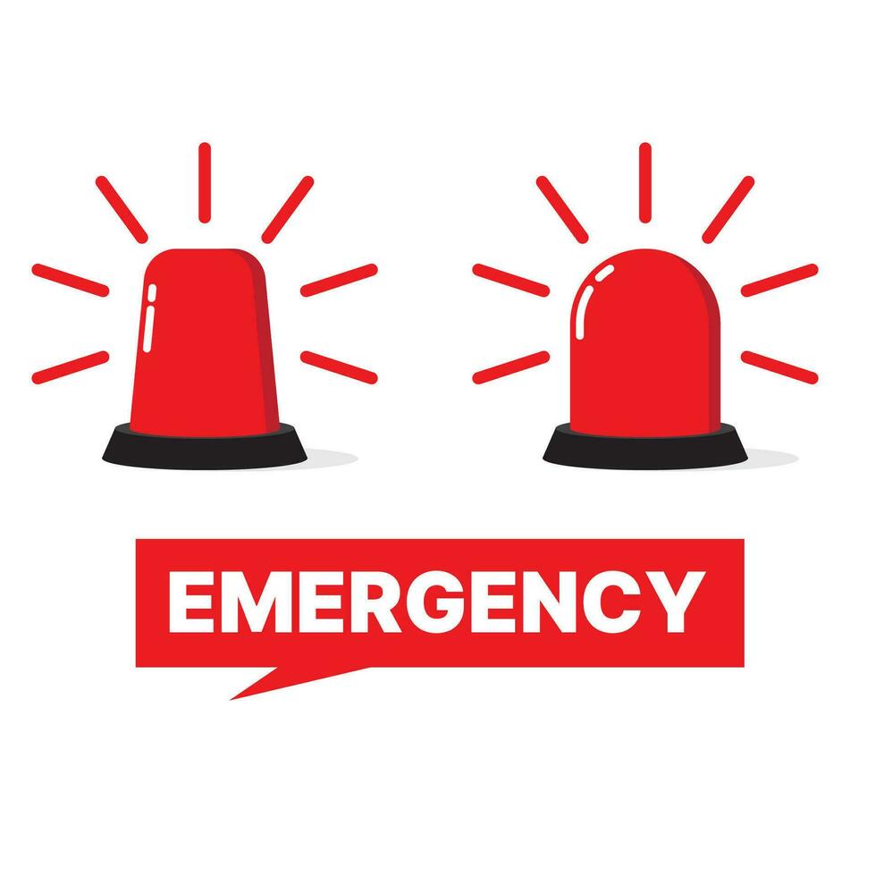 set of emergency icon on white background. vector illustration