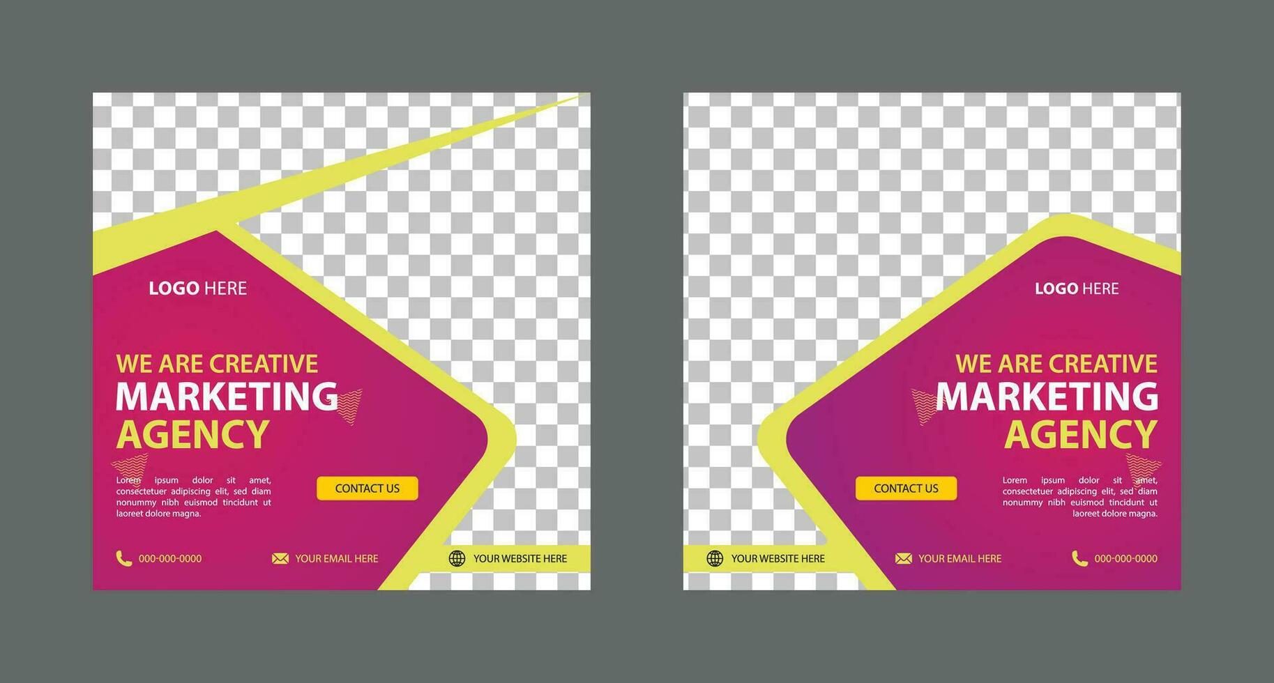 headline banner for social media post template. social media post design for creative marketing agency vector