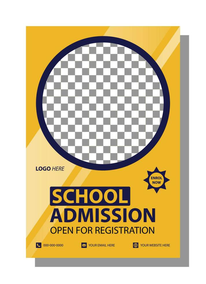 school education social media cover page layout and kids school admission web banner template design set minimal and modern vector