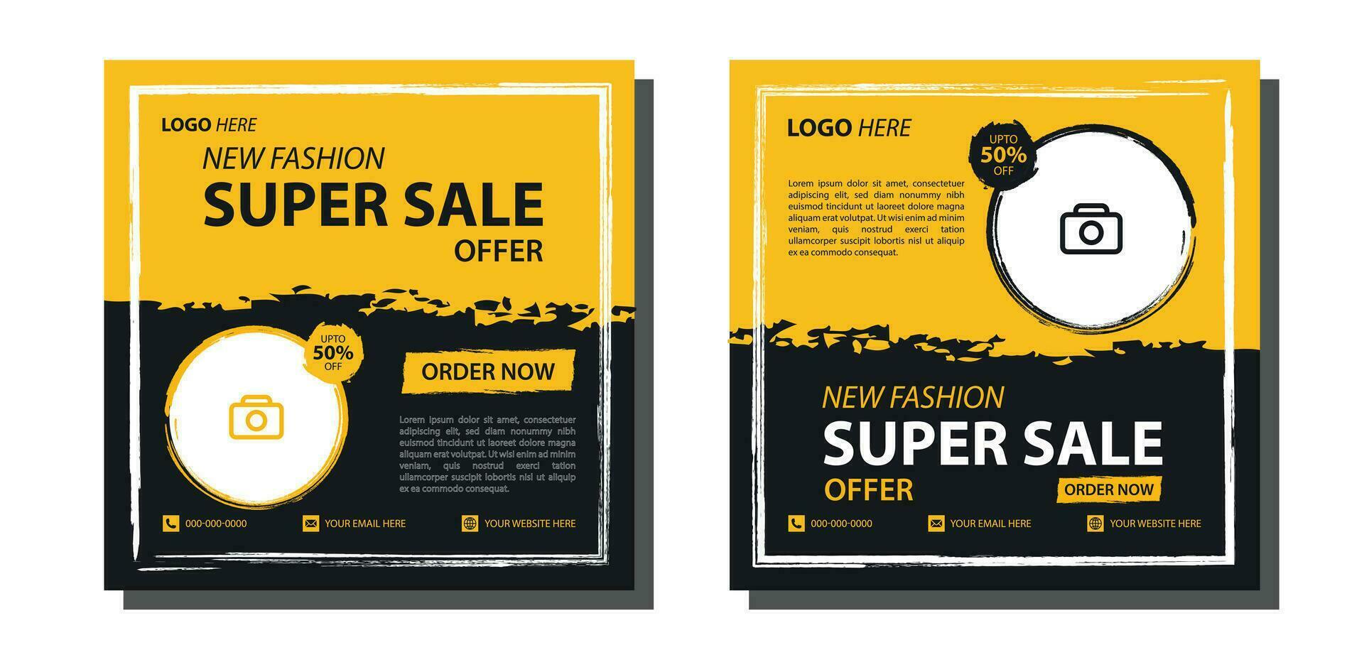 Summer fashion sale social media web banner flyer and FB cover design template vector Premium