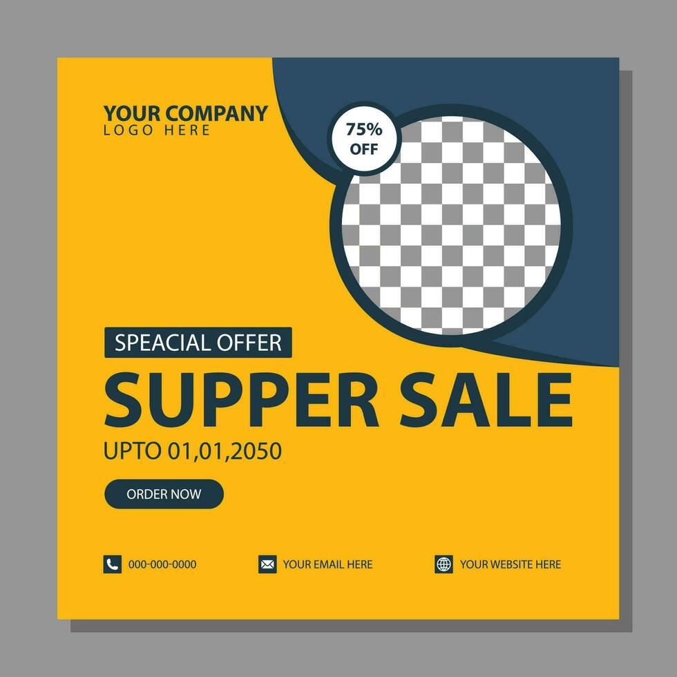 Summer fashion sale social media web banner flyer and FB cover design template vector Premium