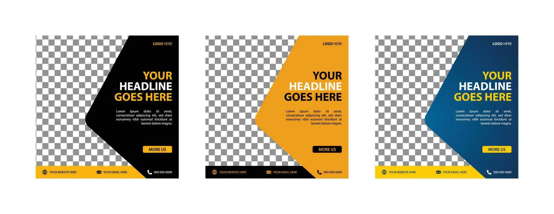 headline banner for social media post template modern and minimal design vector