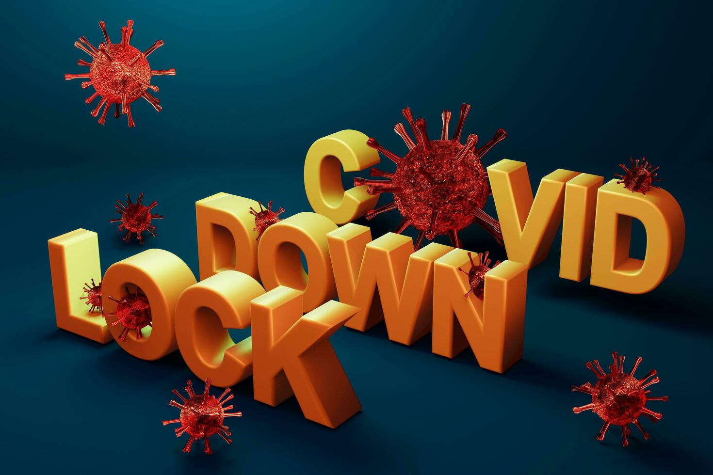 Stop covid-19 virus, 3d rendering illustration. photo