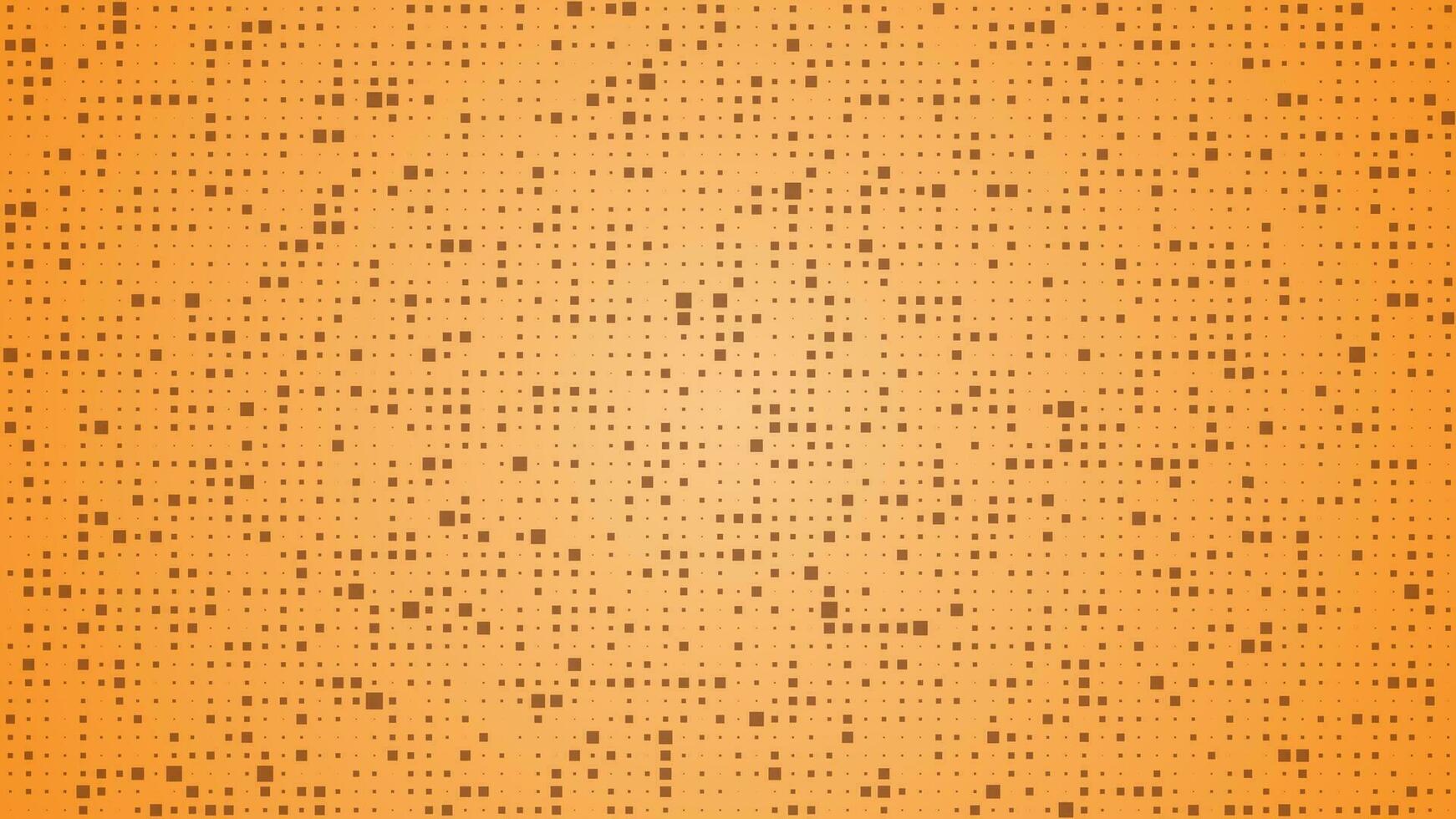 Abstract geometric background of squares. Yellow pixel background with empty space. Vector illustration.