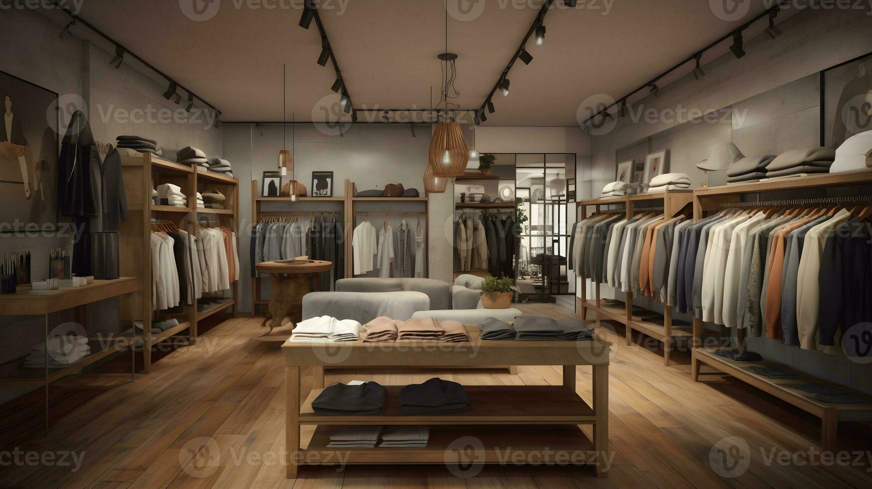 interior of a clothing store ,generative ai photo