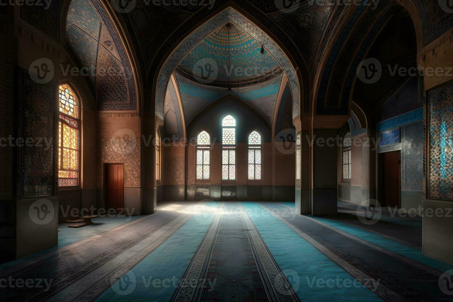 classic mosque interior ,generative ai photo