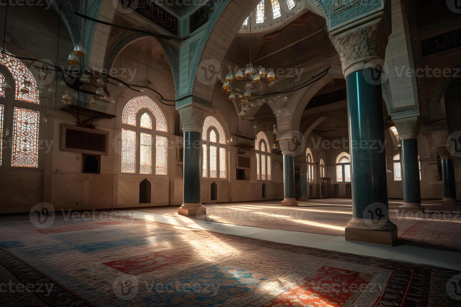 classic mosque interior ,generative ai photo