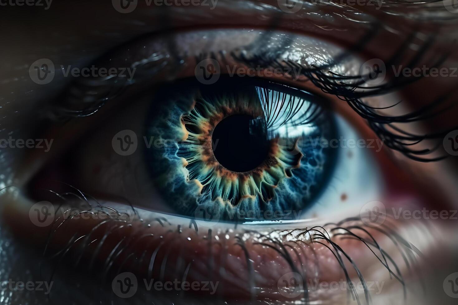 macro focus of the human eye ,detail of human eye , photo