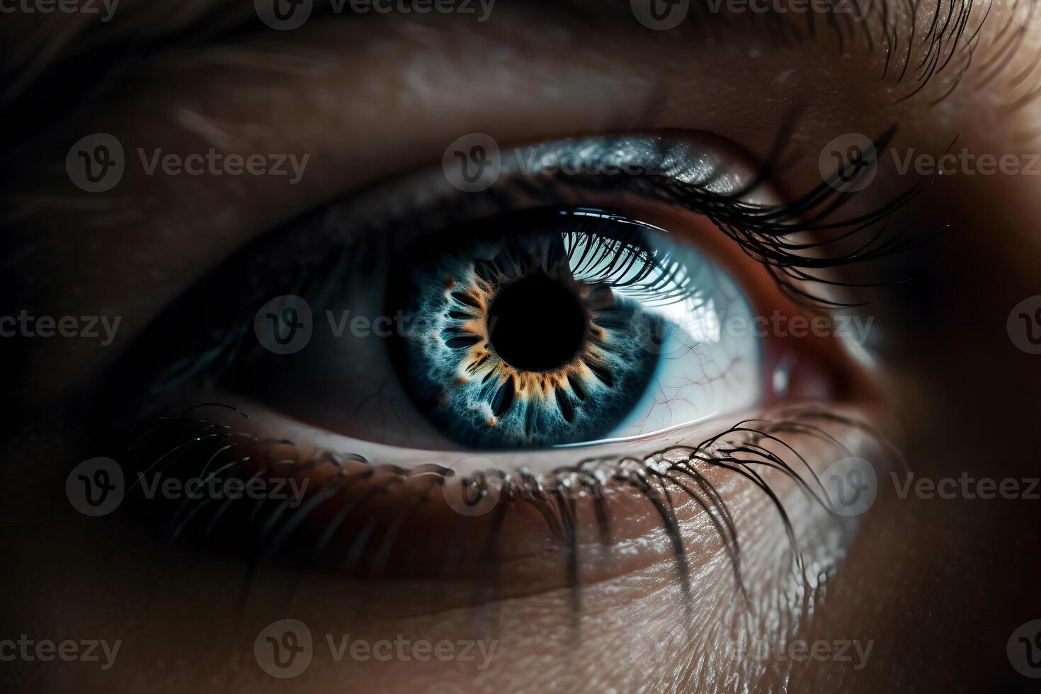 macro focus of the human eye ,detail of human eye , photo