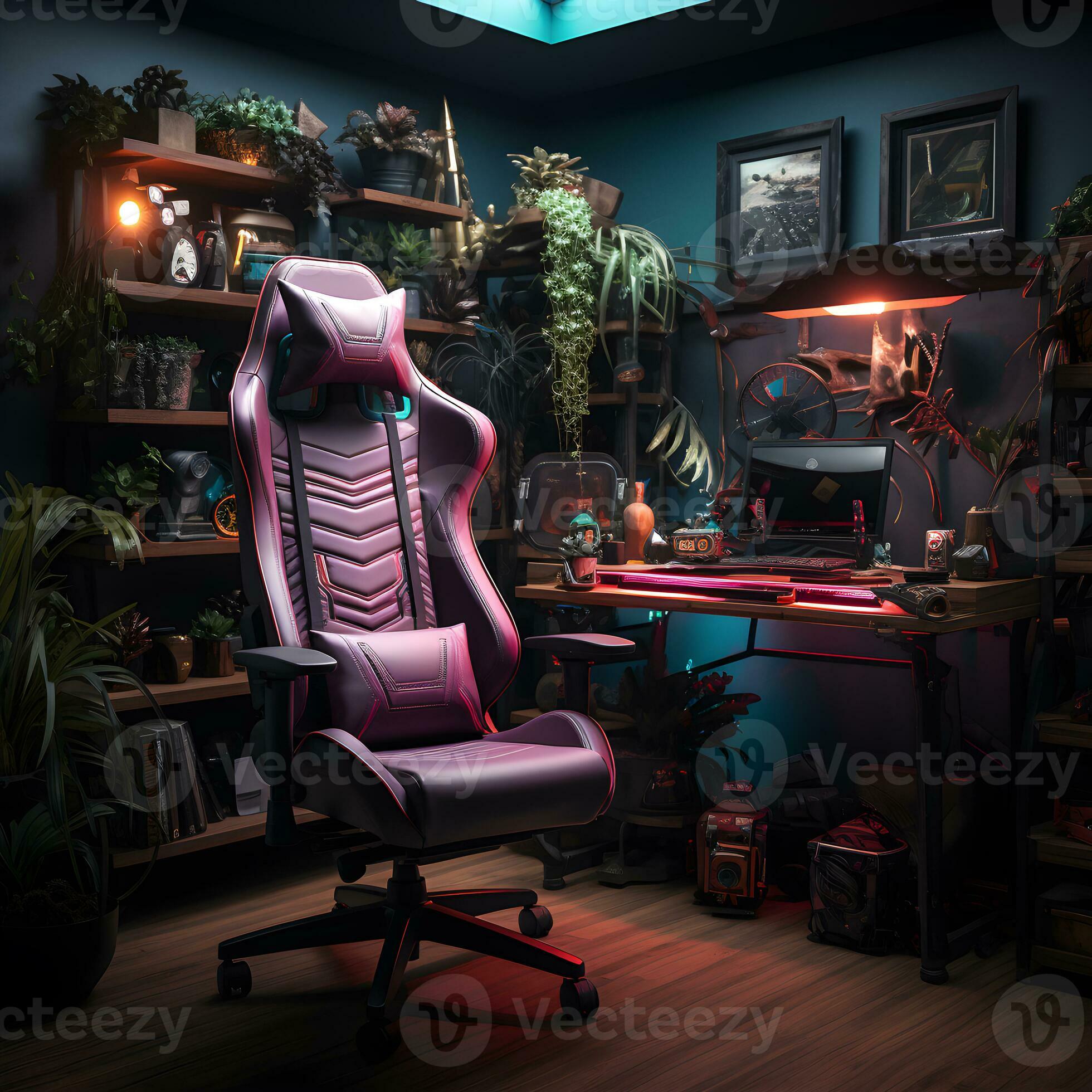 Gaming setup room, gaming room, gaming, gaming setup, Generative AI Stock  Illustration