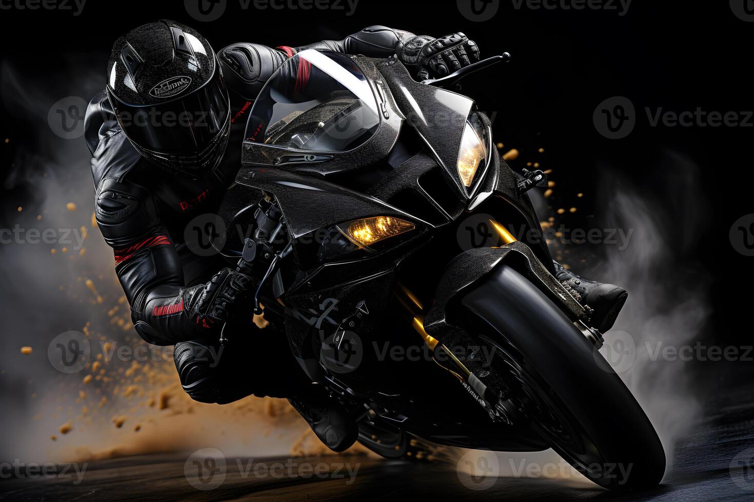 a biker is riding a motorcycle, photo