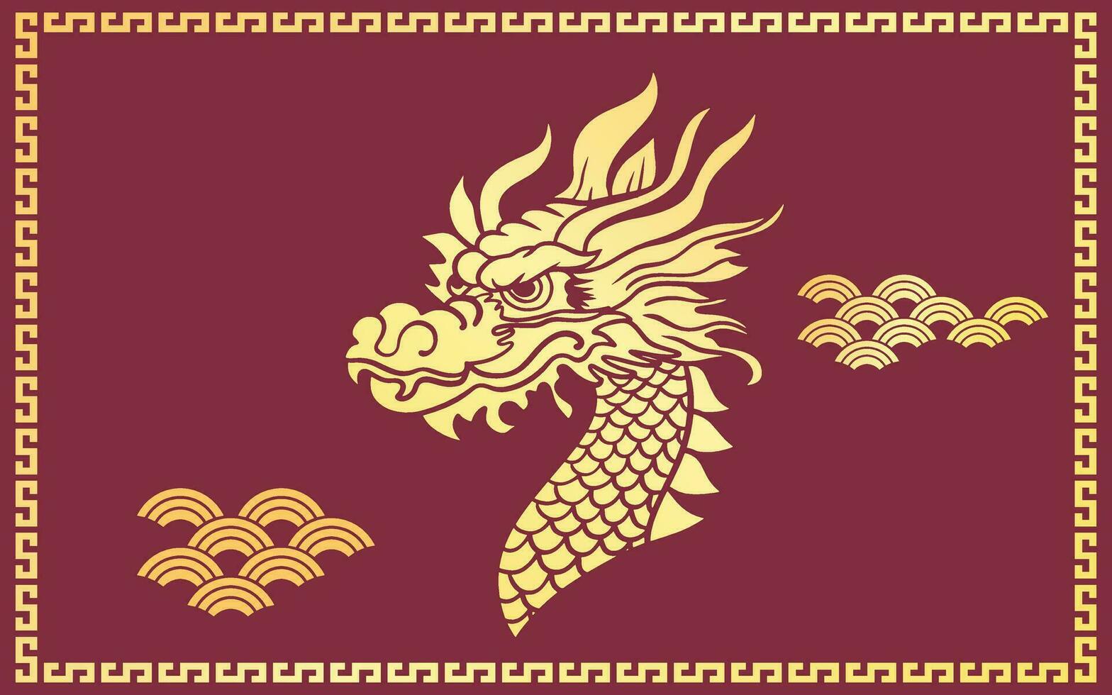 Chinese New Year 2024, the year of the Dragon vector