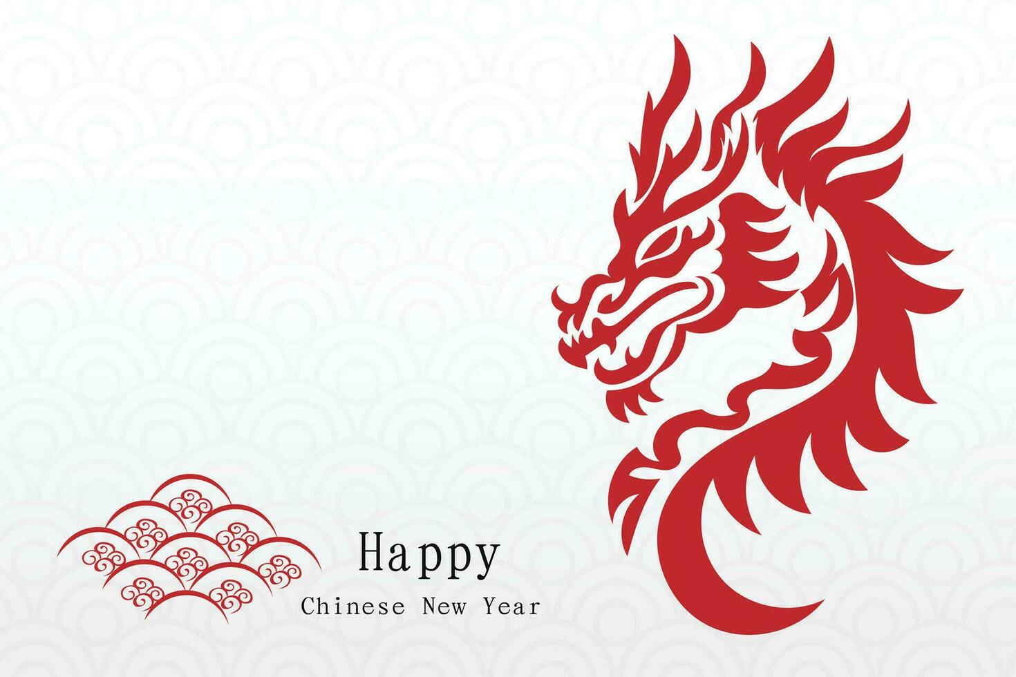 Chinese New Year 2024, the year of the Dragon vector