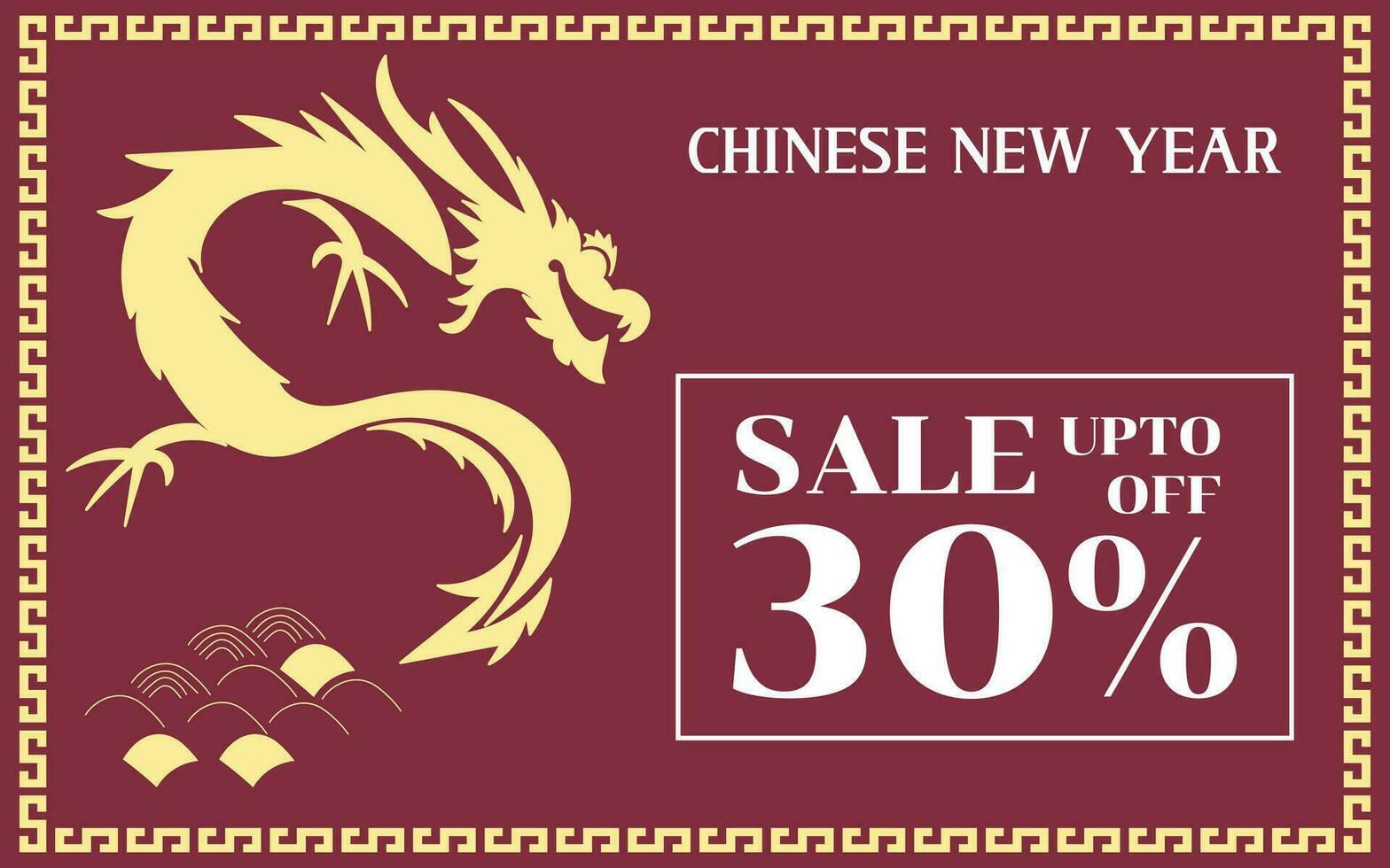 Chinese New Year 2024, the year of the Dragon, vector