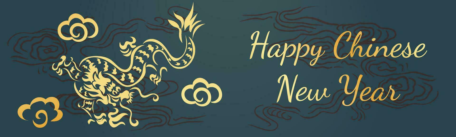 Chinese New Year 2024, the year of the Dragon, vector