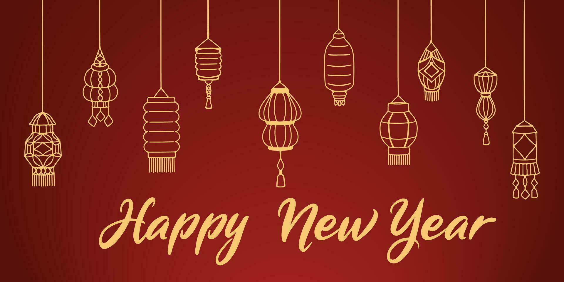 Chinese New Year 2024, the year of the Dragon, vector