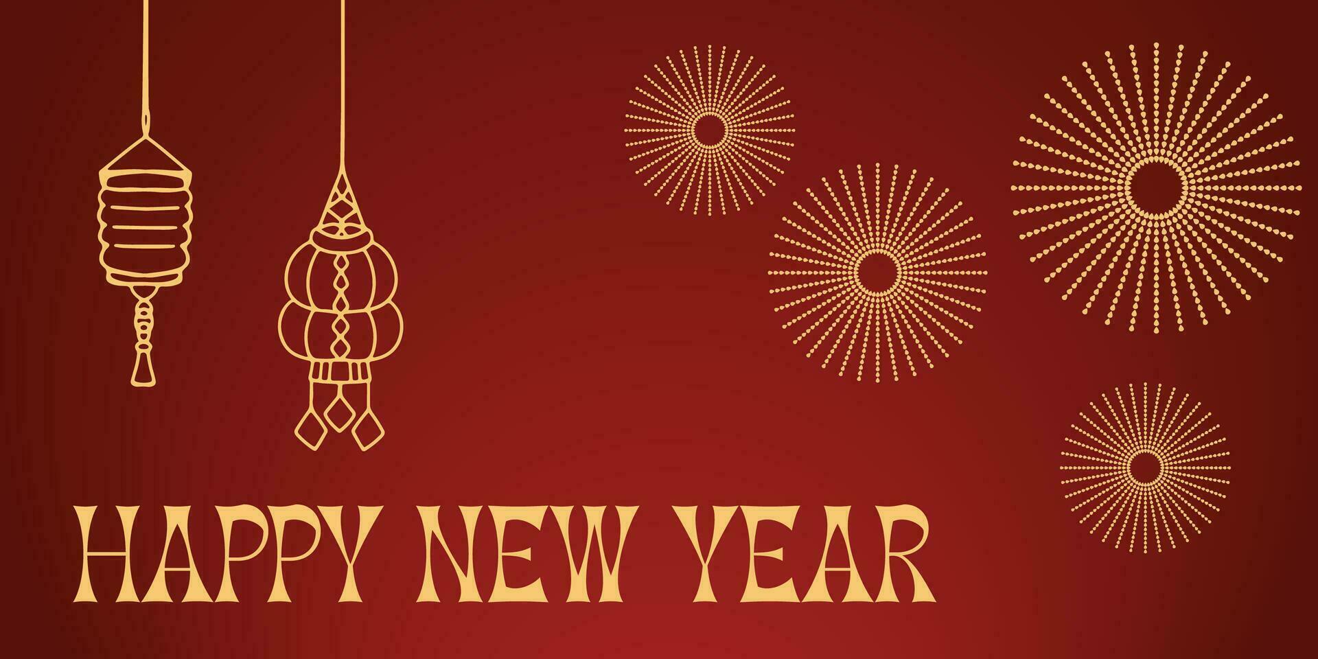 Chinese New Year 2024, the year of the Dragon, vector