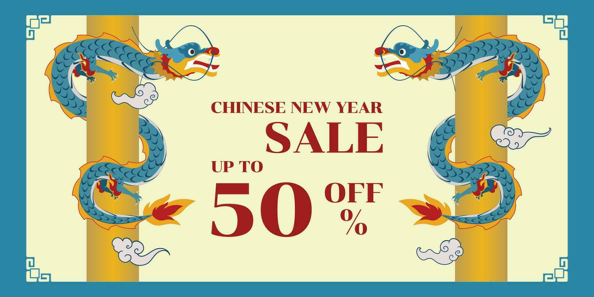 Chinese New Year 2024, the year of the Dragon, vector