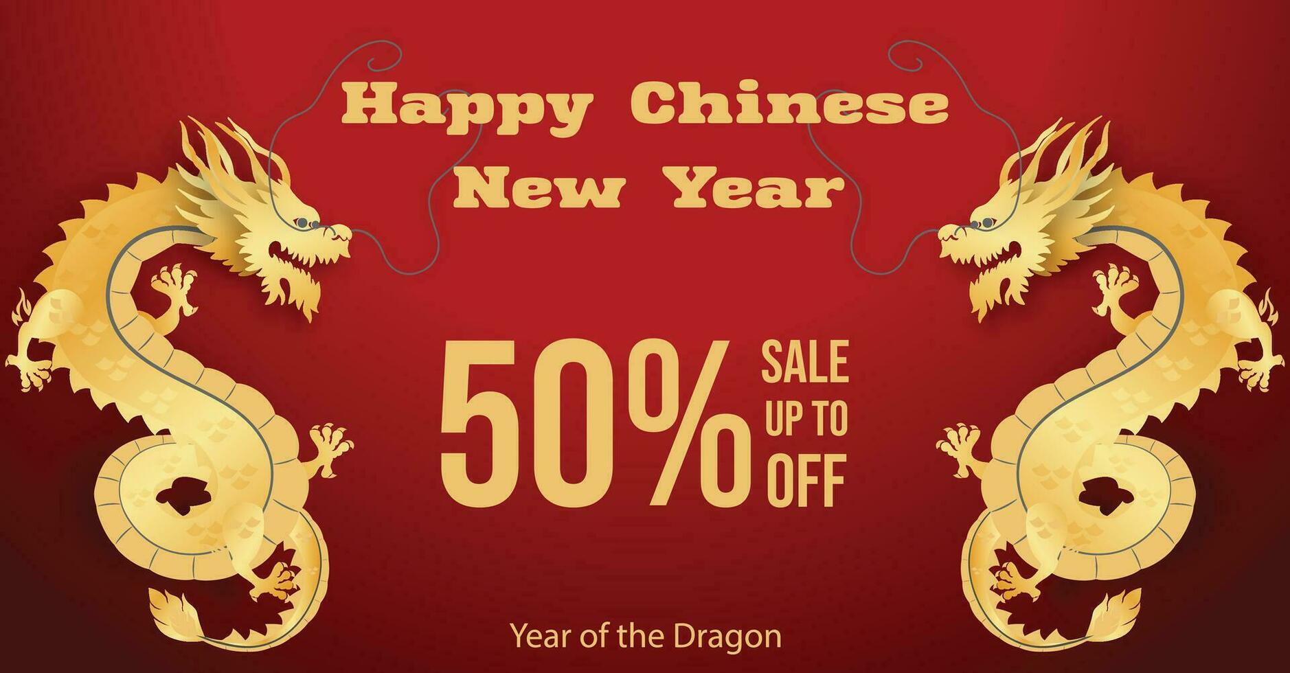 Chinese New Year 2024, the year of the Dragon, vector