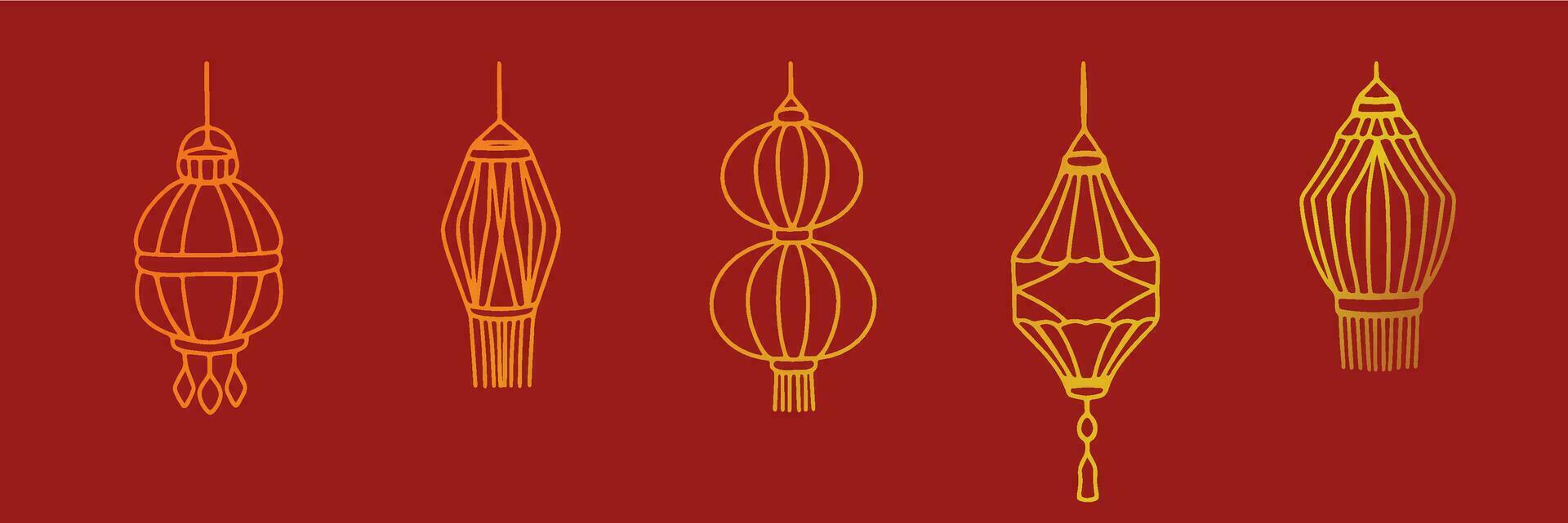 Chinese New Year 2024, the year of the Dragon, vector