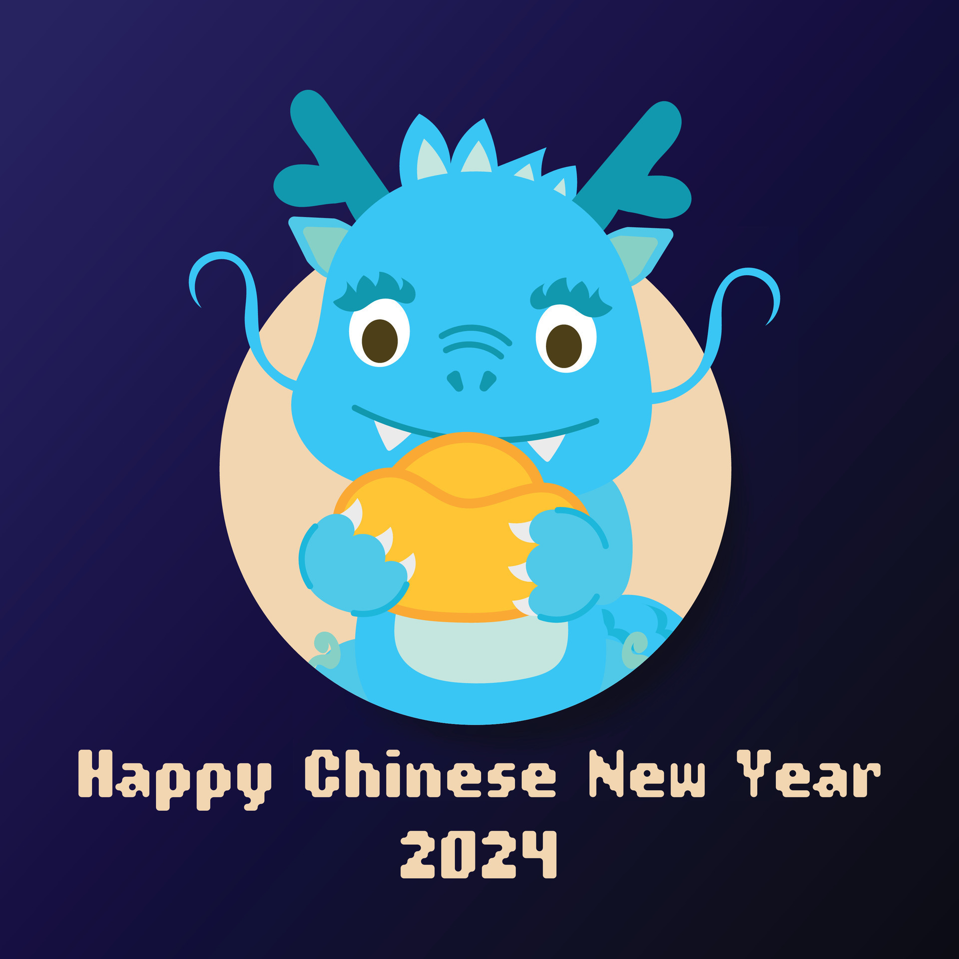 Chinese New Year 2024, the year of the Dragon, 26133779 Vector Art at