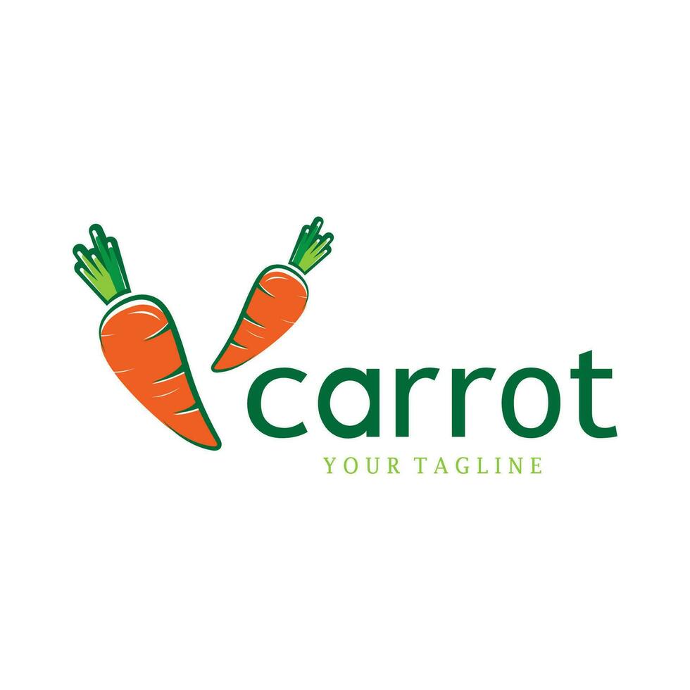 Carrot Illustration Creative Design Carrot Agricultural Product Logo Icon, Carrot Processing,vegan food, Farmers Market,Vector vector