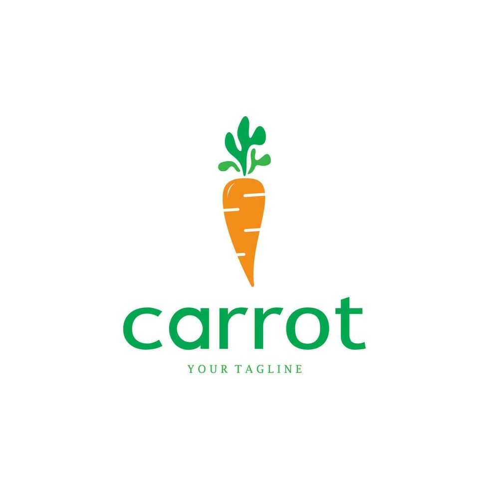 Carrot Illustration Creative Design Carrot Agricultural Product Logo Icon, Carrot Processing, Farmers Market, Vector