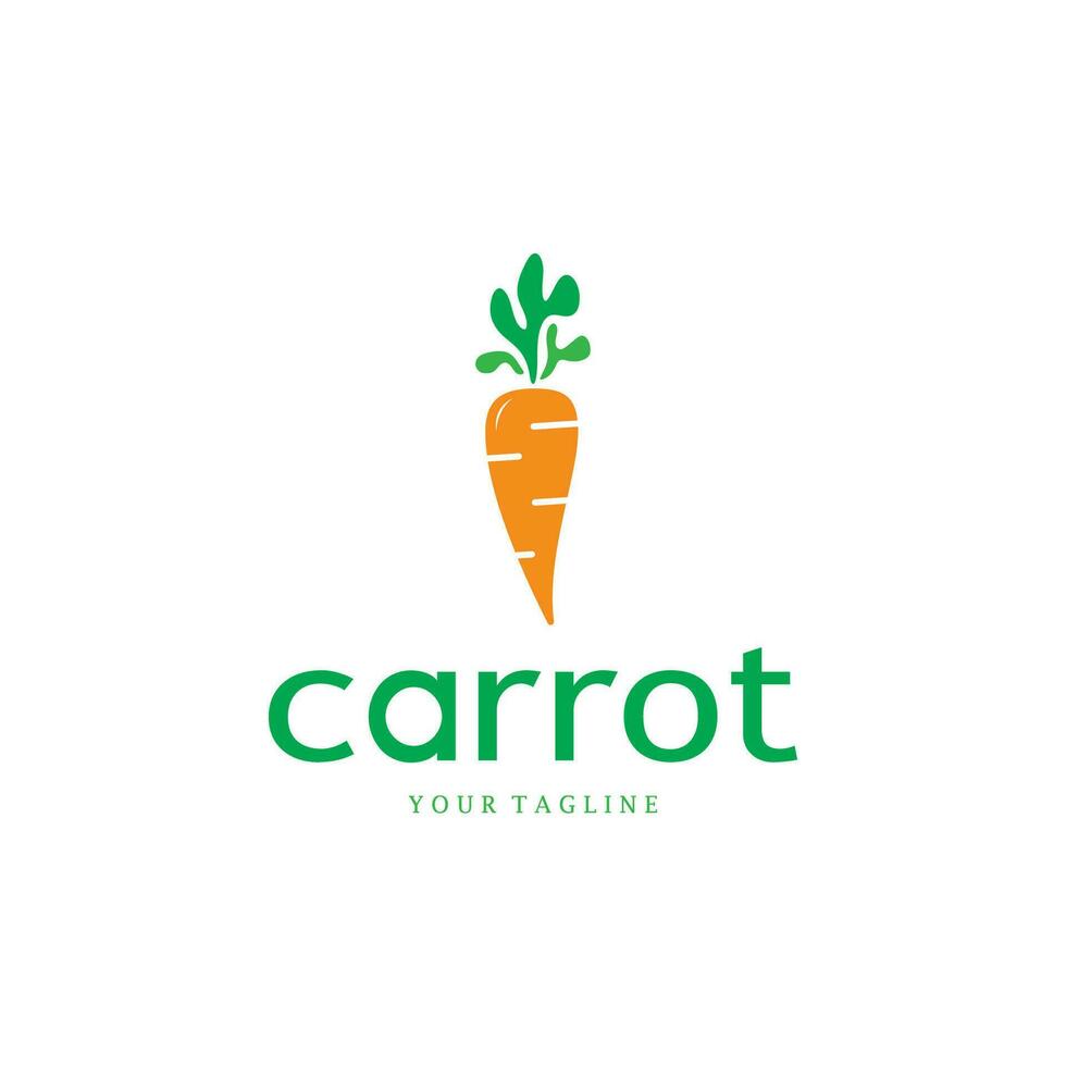 Carrot Illustration Creative Design Carrot Agricultural Product Logo Icon, Carrot Processing, Farmers Market, Vector