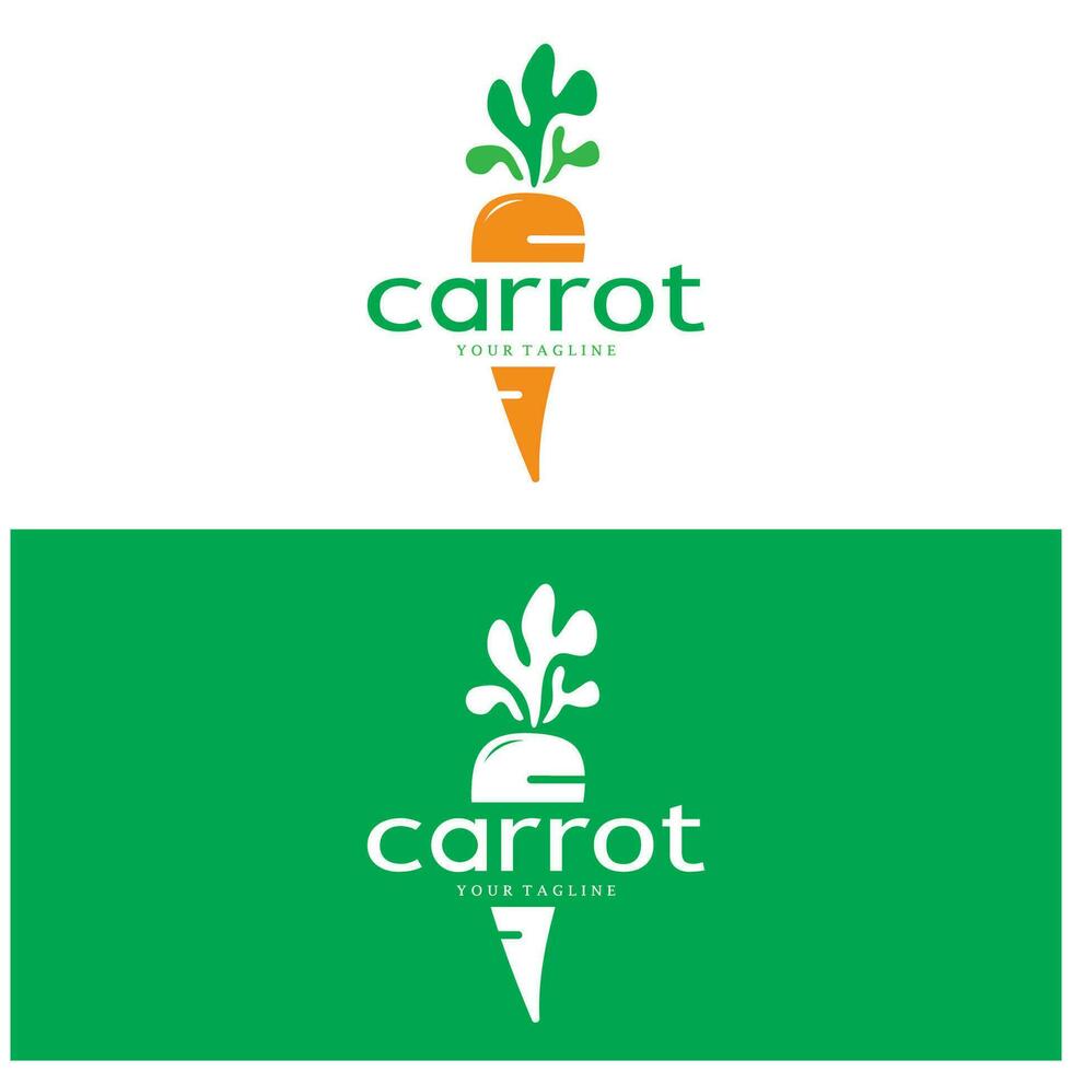 Carrot Illustration Creative Design Carrot Agricultural Product Logo Icon, Carrot Processing, Farmers Market, Vector