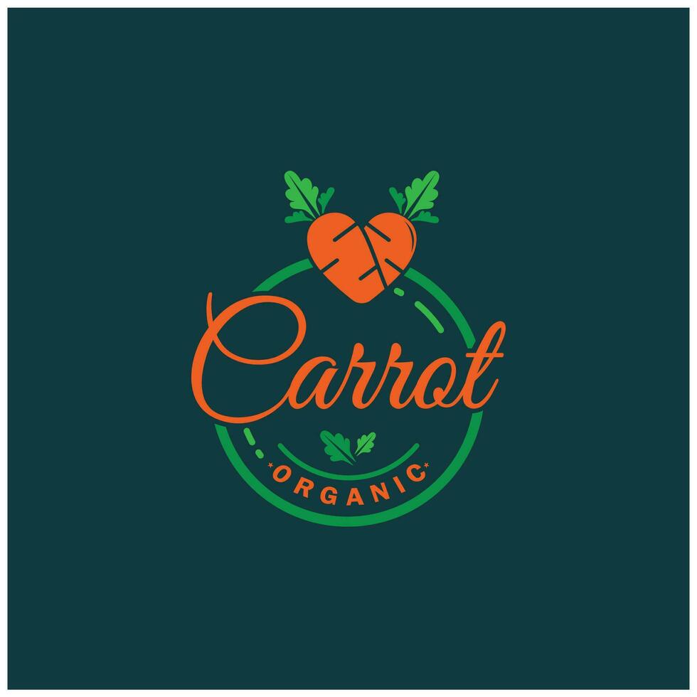 Carrot Illustration Creative Design Carrot Agricultural Product Logo Icon, Carrot Processing,vegan food, Farmers Market,Vector vector