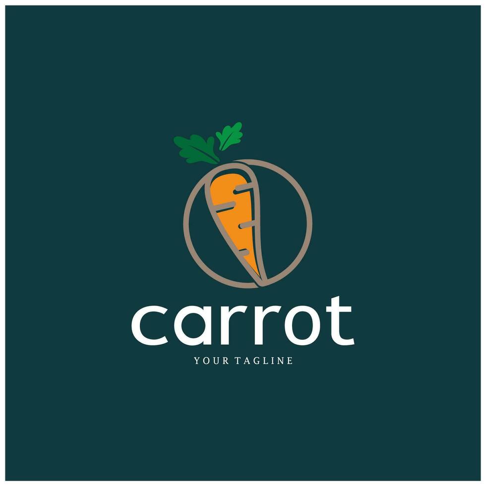 Carrot Illustration Creative Design Carrot Agricultural Product Logo Icon, Carrot Processing,vegan food, Farmers Market,Vector vector