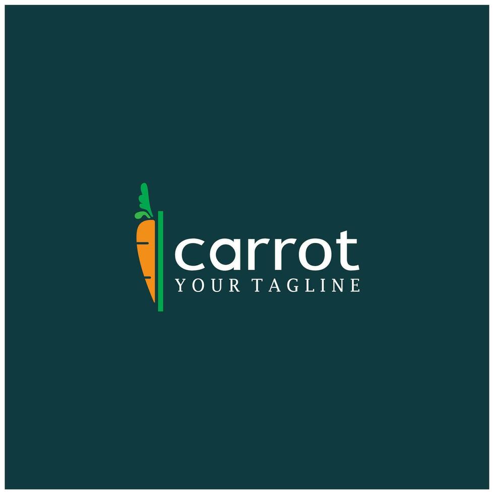 Carrot Illustration Creative Design Carrot Agricultural Product Logo Icon, Carrot Processing, Farmers Market, Vector