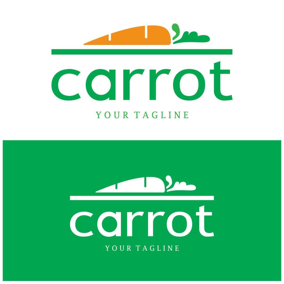 Carrot Illustration Creative Design Carrot Agricultural Product Logo Icon, Carrot Processing, Farmers Market, Vector