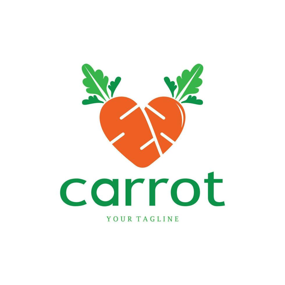 Carrot Illustration Creative Design Carrot Agricultural Product Logo Icon, Carrot Processing,vegan food, Farmers Market,Vector vector