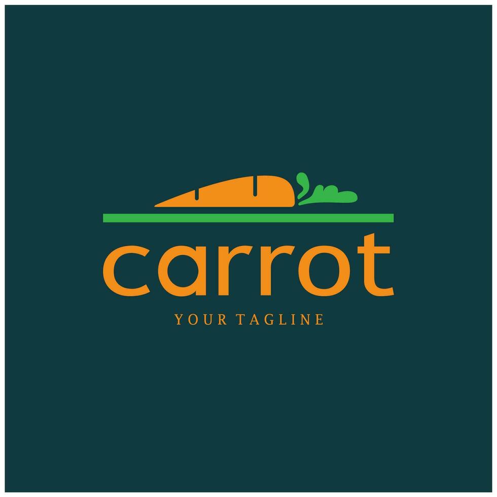 Carrot Illustration Creative Design Carrot Agricultural Product Logo Icon, Carrot Processing, Farmers Market, Vector