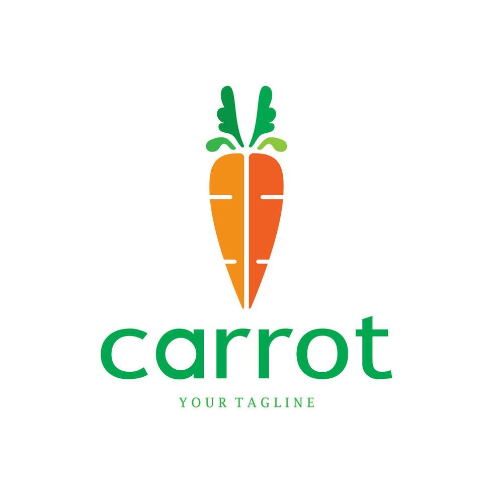 Carrot Illustration Creative Design Carrot Agricultural Product Logo Icon, Carrot Processing, Farmers Market, Vector