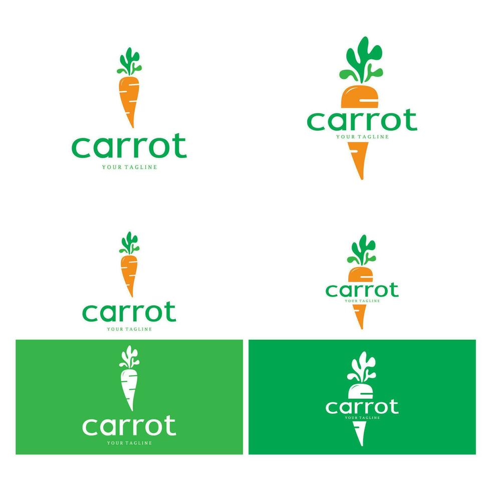 Carrot Illustration Creative Design Carrot Agricultural Product Logo Icon, Carrot Processing,vegan food, Farmers Market,Vector vector