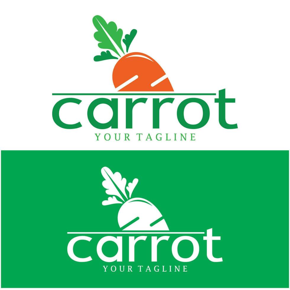 Carrot Illustration Creative Design Carrot Agricultural Product Logo Icon, Carrot Processing,vegan food, Farmers Market,Vector vector