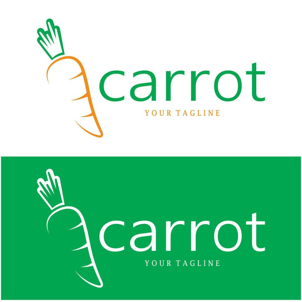 Carrot Illustration Creative Design Carrot Agricultural Product Logo Icon, Carrot Processing,vegan food, Farmers Market,Vector vector