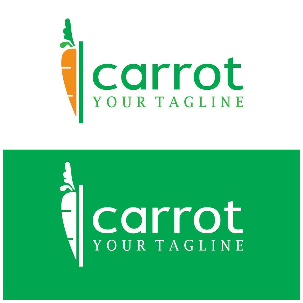 Carrot Illustration Creative Design Carrot Agricultural Product Logo Icon, Carrot Processing, Farmers Market, Vector