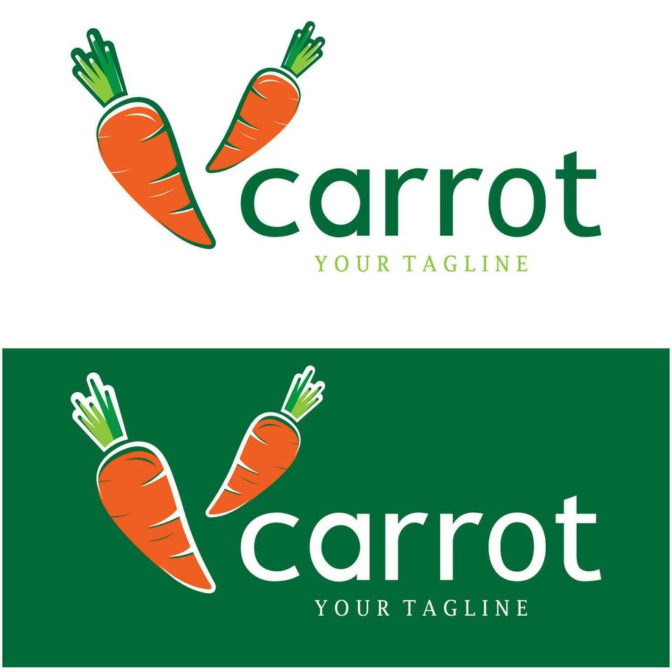 Carrot Illustration Creative Design Carrot Agricultural Product Logo Icon, Carrot Processing,vegan food, Farmers Market,Vector vector