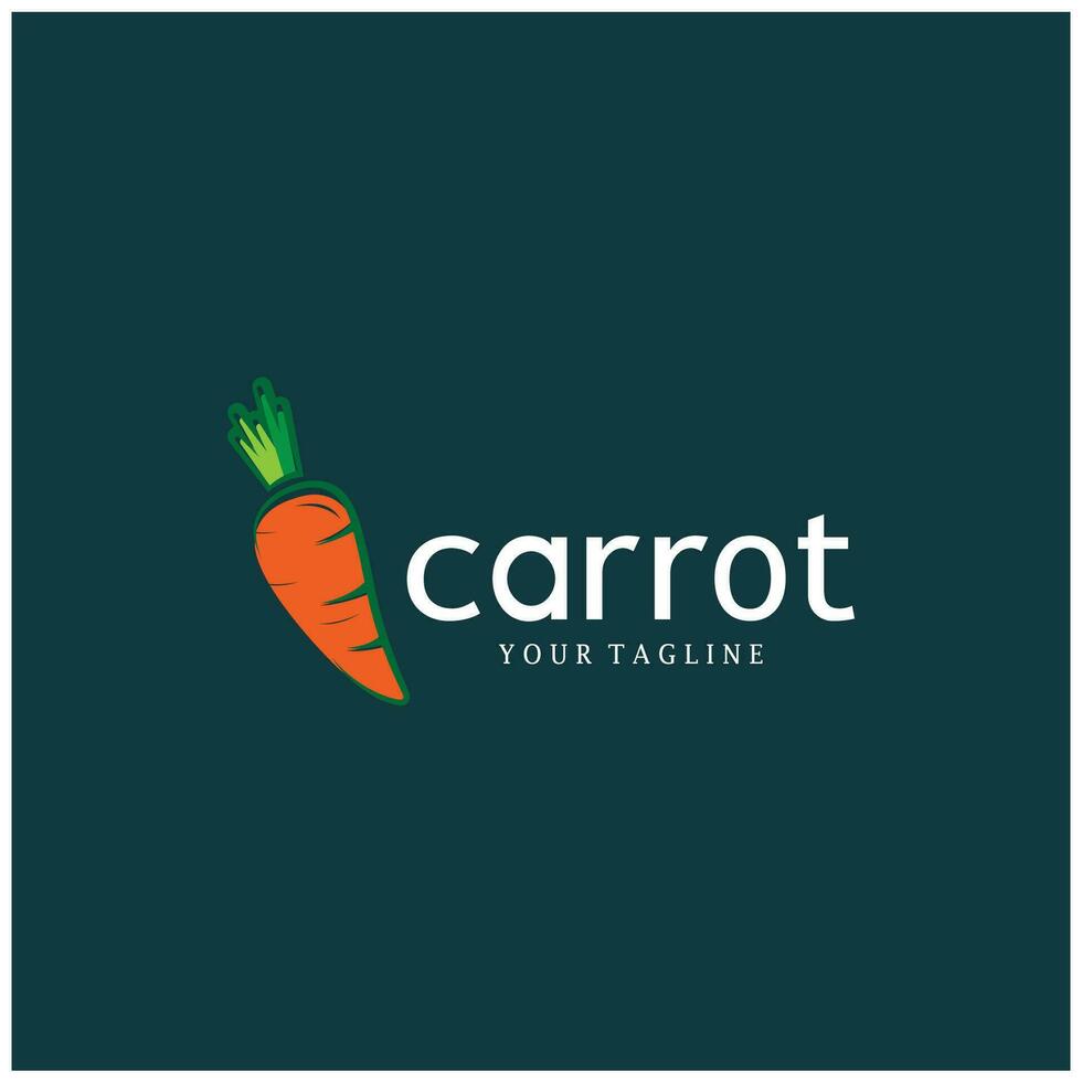 Carrot Illustration Creative Design Carrot Agricultural Product Logo Icon, Carrot Processing,vegan food, Farmers Market,Vector vector