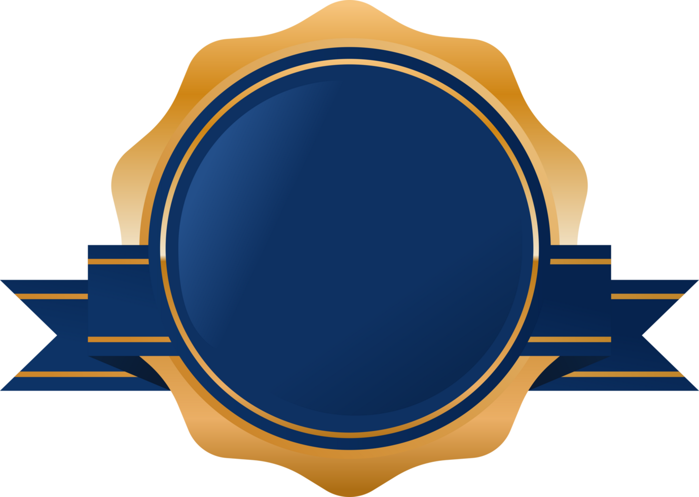 bleu et or pente luxe badges png