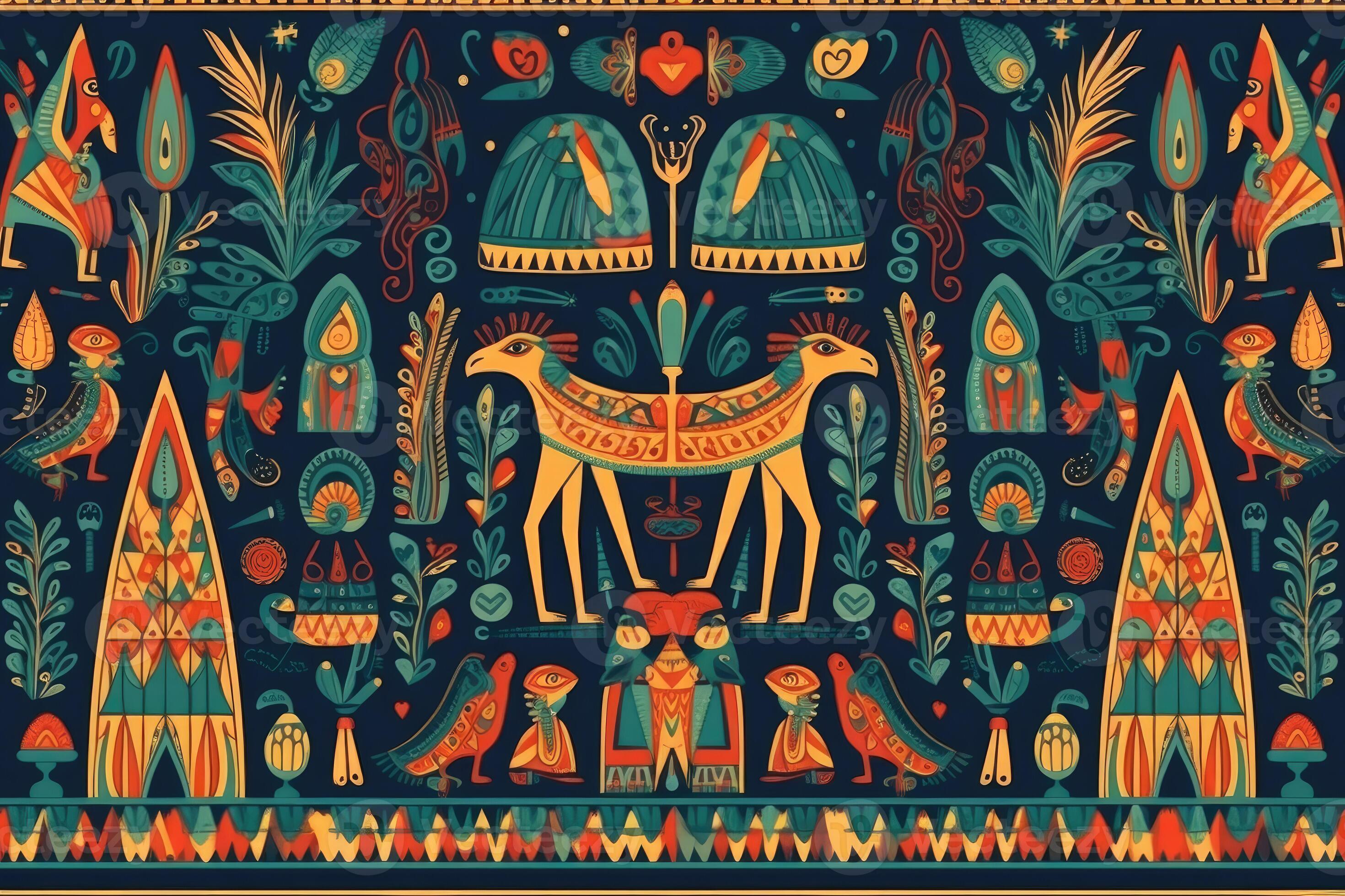 Egyptian Folk Art Pattern. AI Generated 26134265 Stock Photo at Vecteezy