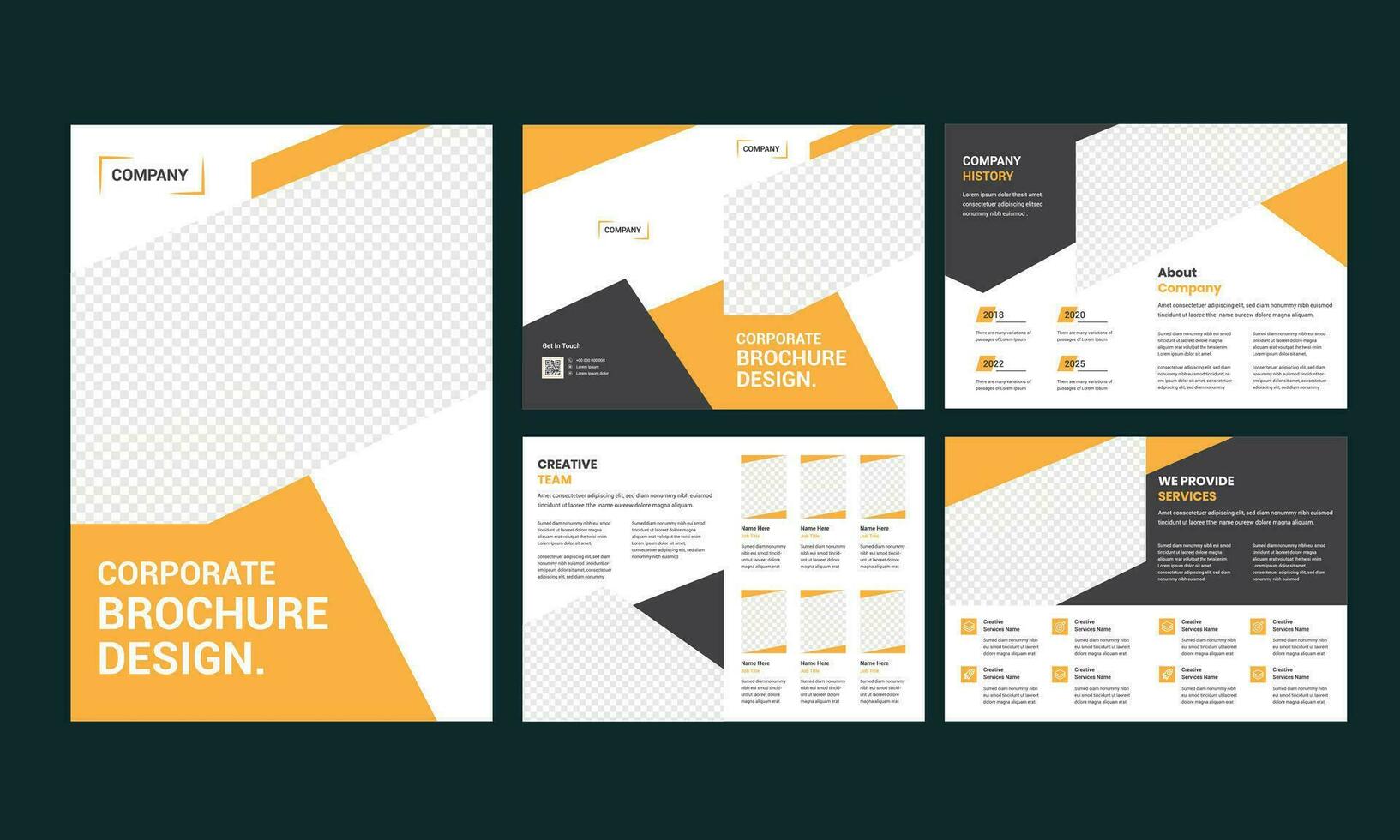 Business brochure pages template vector