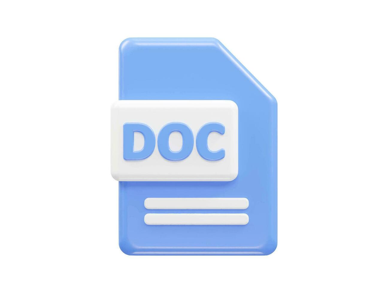 Doc file format folder vector 3d