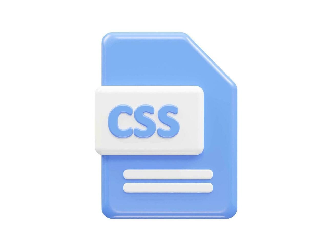 Css file format folder vector 3d