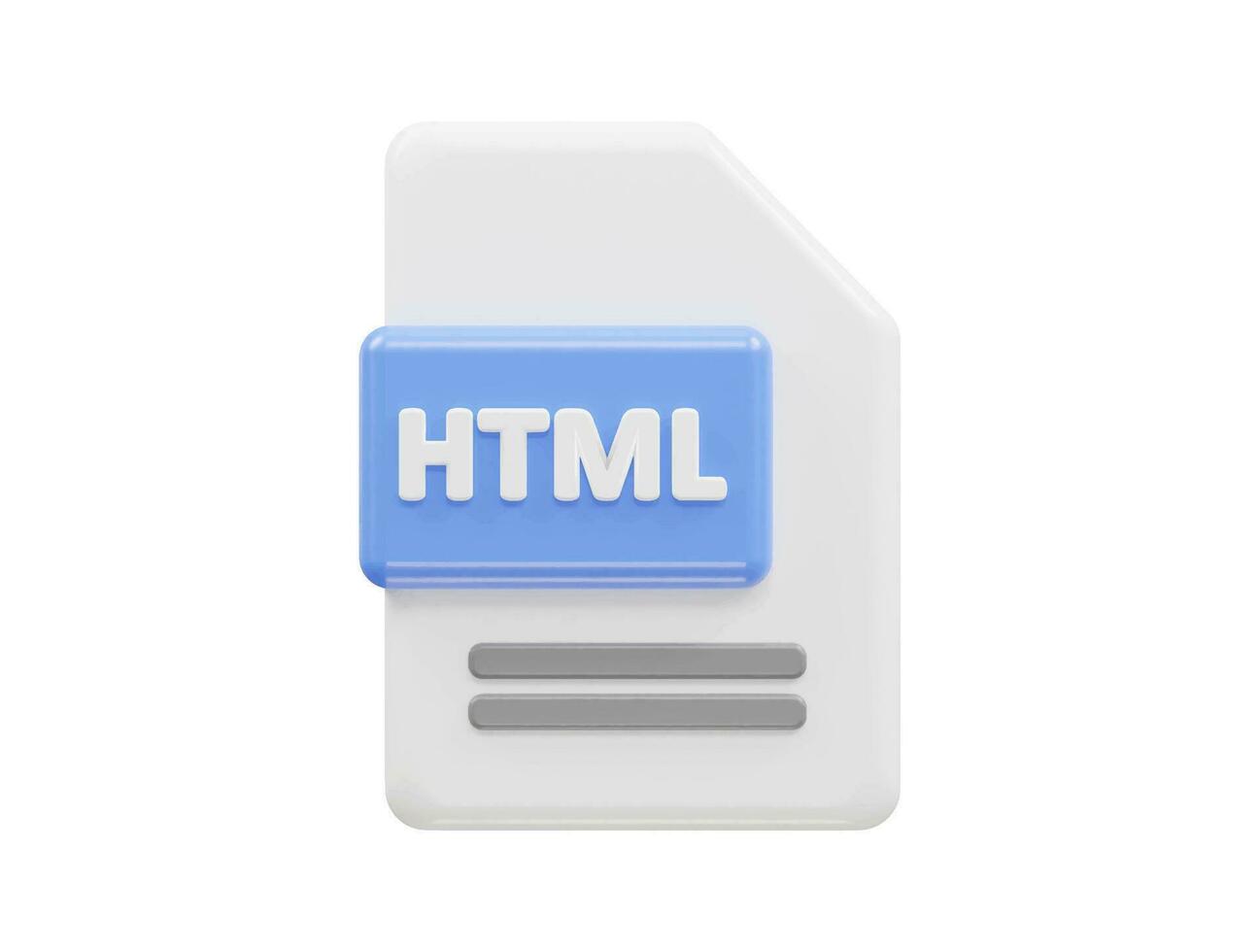Html file format folder vector 3d