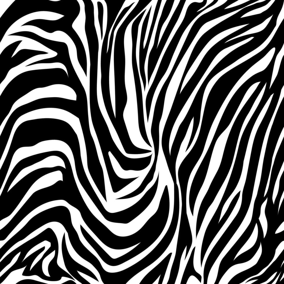 Hand drawn zebra skin retro seamless pattern vector