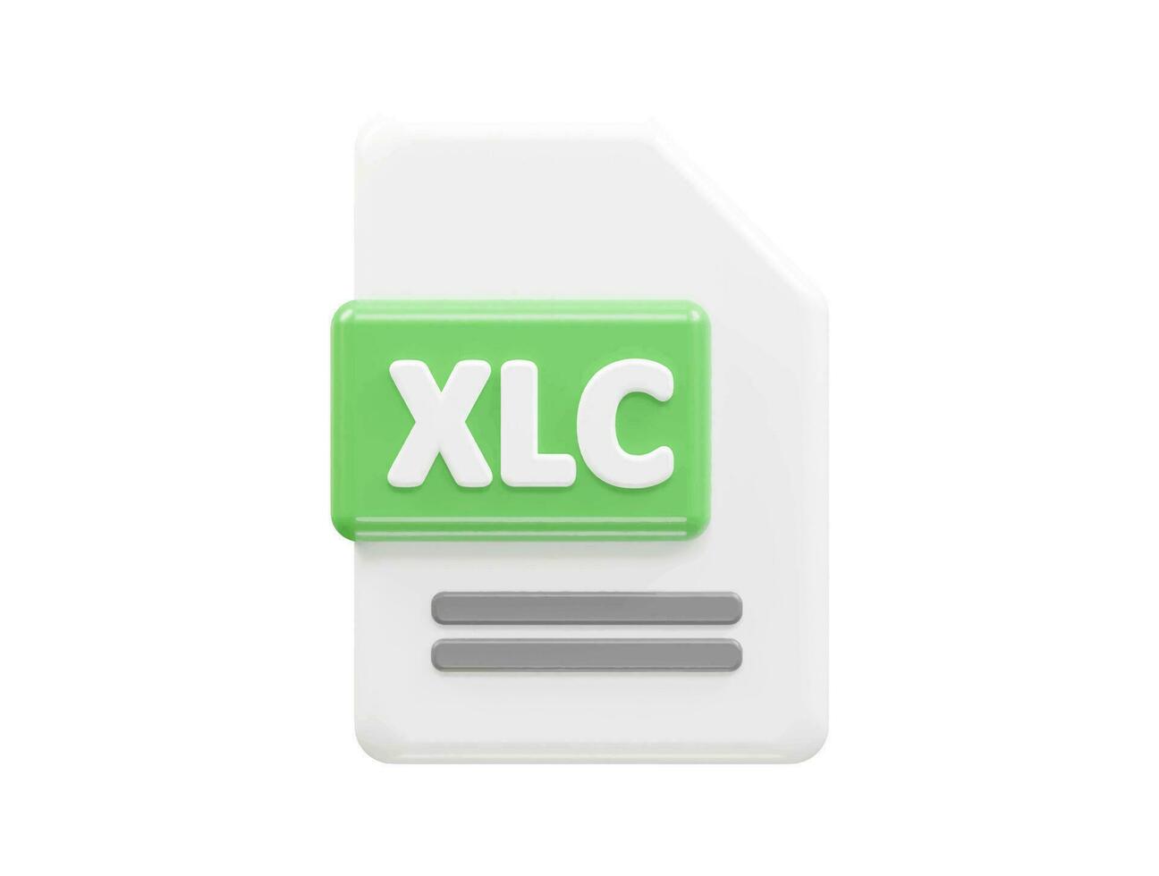 xlc archivo formato carpeta vector 3d